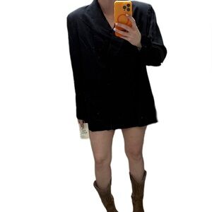 New Vintage J Taylor Black Double-Breasted Blazer Skirt Suit Set plus size 18W